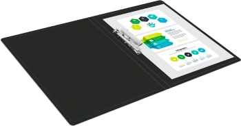 Папка метал.зажим Silwerhof Eco SE-04CBLK A4 пластик 0.5мм черный