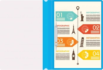 Папка-скоросшиватель Silwerhof Eco SE-PSE20/AZURE A4 прозрач.верх.лист пластик голубой 0.11/0.13