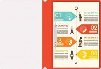 Папка-скоросшиватель Silwerhof Eco SE-PSE20/RED A4 прозрач.верх.лист пластик красный 0.11/0.13