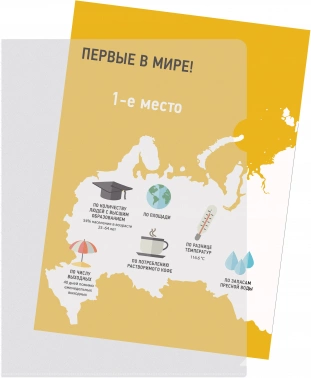 Папка-уголок Silwerhof Eco тисненый A4 пластик 0.12мм прозрачный