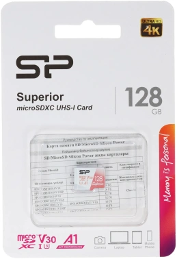 Флеш карта microSDXC 128GB Silicon Power  SP128GBSTXDV3V20