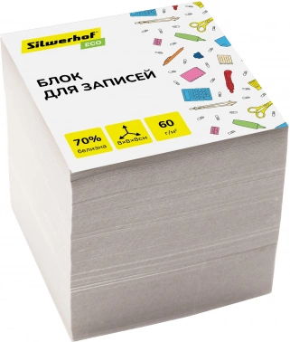 Блок для записей бумажный Silwerhof Eco Эконом