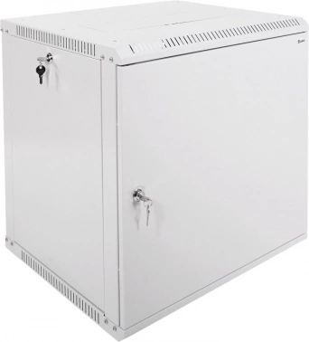Шкаф коммутационный ЦМО (ШРН-12.500.1) настенный 12U 600x529мм пер.дв.стал.лист 200кг серый 470мм 18кг 180град. 612мм металл