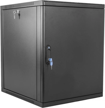 Шкаф коммутационный ЦМО (ШРН-12.650.1-9005) настенный 12U 600x658мм пер.дв.металл 200кг черный 600мм 24кг 180град. 612мм металл