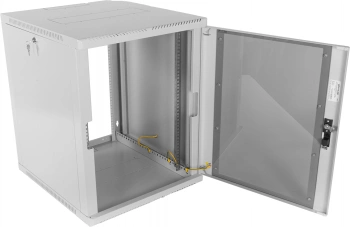 Шкаф коммутационный ЦМО (ШРН-15.500) настенный 15U 600x529мм пер.дв.стекл 200кг светло-серый 470мм 21кг 180град. 746мм IP20 металл