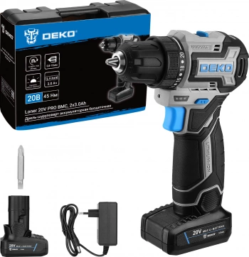 Дрель-шуруповерт Deko Loner 20V PRO