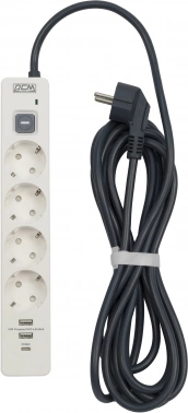 Сетевой фильтр Powercom SP-01 USB2A1CW 3,0М