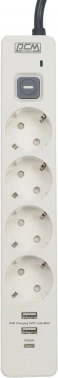 Сетевой фильтр Powercom SP-01 USB2A1CW 3,0М
