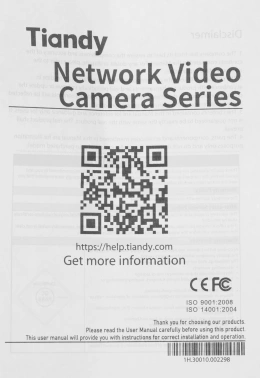 Камера видеонаблюдения IP Tiandy AK  TC-C320N I3/E/Y/2.8mm/V2.0