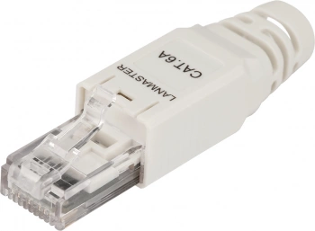 Коннектор Lanmaster LAN-TMP-U6A-WH полев.RJ45 кат.6A UTP бел. (упак.:1шт)