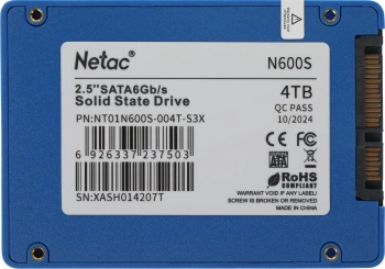 Накопитель SSD Netac SATA-III 4TB NT01N600S-004T-S3X