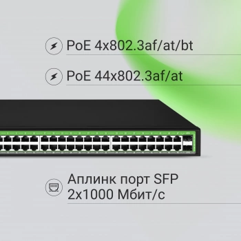 Коммутатор Digma  DSP248G-2S-R800