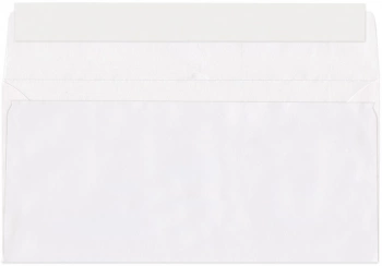 Конверт Silwerhof Eco Е65.10 E65 110x220мм белый силиконовая лента 80г/м2 (pack:1000pcs)