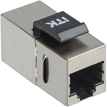 Адаптер ITK CS7-1C5EF проходной Keystone RJ45 кат.5E FTP стальной
