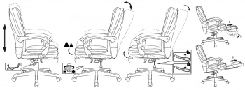 Кресло руководителя Бюрократ  CH-868MSG-BF