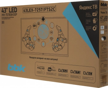 Телевизор LED BBK 43