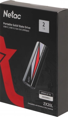 Накопитель SSD Netac USB-C 2TB NT01ZX20L-002T-32BK