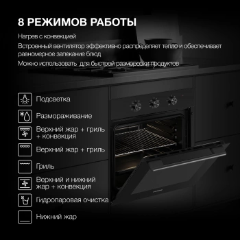 Духовой шкаф Электрический Hyundai HEO 6635 BG