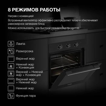 Духовой шкаф Электрический Hyundai HEO 66412 BG