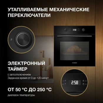 Духовой шкаф Электрический Hyundai HEO 6650 BG