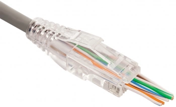 Коннектор Lanmaster (LAN-EZ45-8P8C/U6-100) UTP кат.6 RJ45 прозрачный (упак.:100шт)