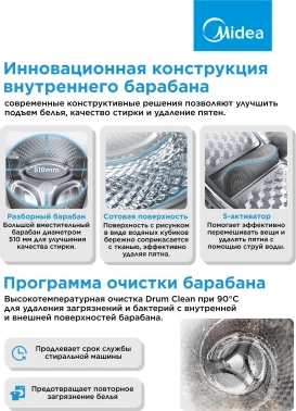 Стиральная машина Midea MF01712US40/W