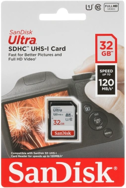 Флеш карта SDHC 32GB Sandisk  SDSDUN4-032G-GN6IM