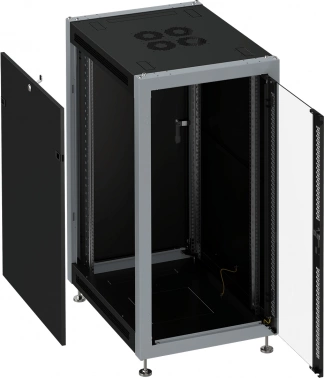 Шкаф серверный Sysmatrix (SL 6822.912) напольный 22U 600x800мм пер.дв.стекл задн.дв.перфор. 800кг черный 650мм 59кг 1100мм IP20 металл
