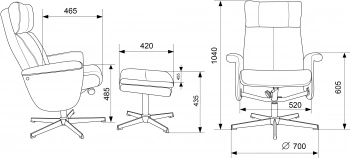 Кресло для дома Бюрократ  _Baron