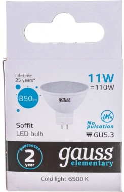 Лампа светодиодная Gauss Elementary  13531