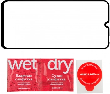 Защитное стекло для экрана Redline черный для Realme C63 2.5D 1шт. (УТ000039289)