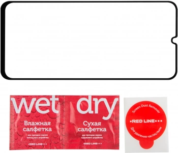 Защитное стекло для экрана Redline черный для Samsung Galaxy M15 2.5D 1шт. (УТ000040404)