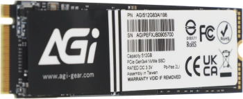 Накопитель SSD AGi PCIe 3.0 x4 512GB AGI512G83AI198