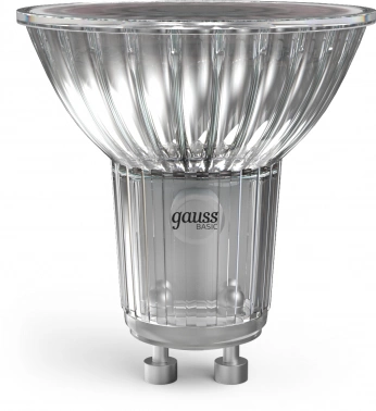 Лампа светодиодная Gauss Basic 6Вт цок.:GU10 софит 220B св.свеч.теп.св./дневн. (упак.:10шт) (10106162)