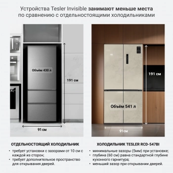 Холодильник Tesler RCD-547BI
