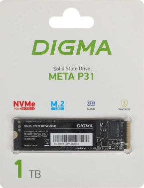 Накопитель SSD Digma PCIe 5.0 x4 1000GB DGSM5001TP31T