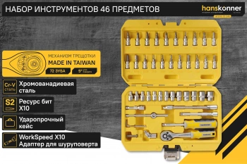 Набор инструментов Hanskonner HK1045-20-S46