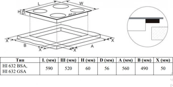 Индукционная варочная поверхность Weissgauff HI 632 GSA