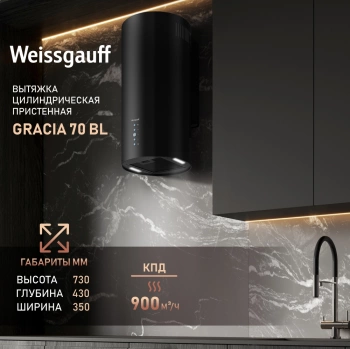 Вытяжка каминная Weissgauff Gracia 70 BL