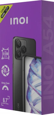 Смартфон Inoi A54 128Gb 4Gb черный моноблок 3G 4G 2Sim 6.75