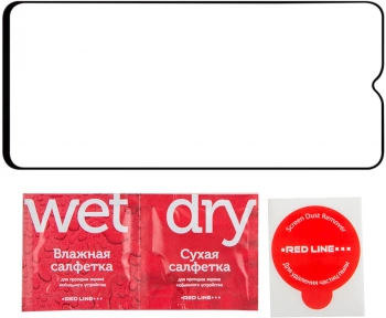 Защитное стекло для экрана Redline черный для Vivo Y03 2.5D 1шт. (УТ000039123)