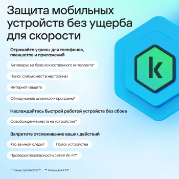 Ключ активации Kaspersky Standard Mobile 1 устройство 1 год (KL1048RDAFS)