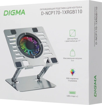 Подставка для ноутбука Digma D-NCP170-1xRGB110
