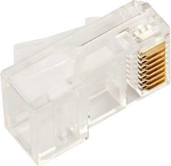 Коннектор Lanmaster (TWT-PL45-8P8C/JR100) UTP кат.5E RJ45 прозрачный (упак.:100шт)