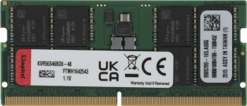 Память DDR5 48GB 5600MHz Kingston  KVR56S46BD8-48