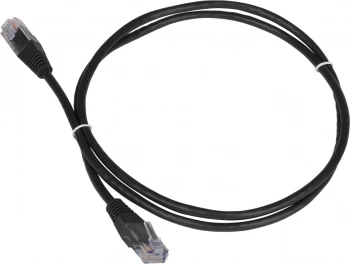 Патч-корд Lanmaster TWT-45-45-1.5-BK UTP RJ-45 вил.-вилка RJ-45 кат.5E 1.5м черный ПВХ