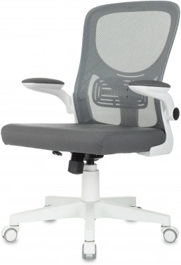 Кресло Бюрократ Aster N-W темно-серый TW-04 Neo Grey сетка/ткань крестов. пластик пластик белый