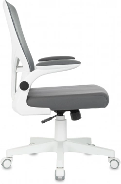 Кресло Бюрократ Aster N-W темно-серый TW-04 Neo Grey сетка/ткань крестов. пластик пластик белый