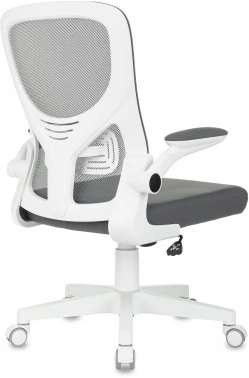 Кресло Бюрократ Aster N-W темно-серый TW-04 Neo Grey сетка/ткань крестов. пластик пластик белый