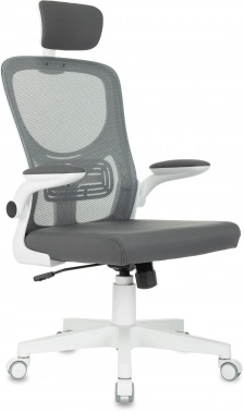 Кресло Бюрократ Aster NH-W темно-серый TW-04 Neo Grey сетка/ткань с подголов. крестов. пластик пластик белый